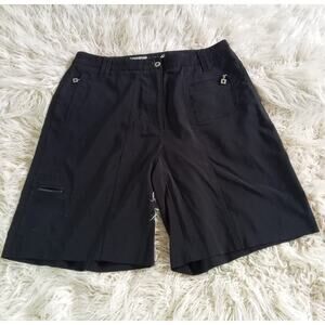 JAMIE SADOCK Golf Shorts Black Stretchy Size 4 NEW Bermuda Walking Pockets Flat